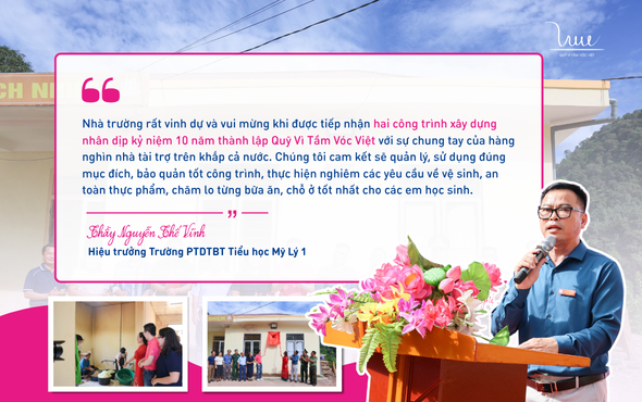 Thầy Hiệu trưởng Trường Mỹ Lý 1: "Chúng tôi cam kết chăm lo tốt nhất từng bữa ăn, chỗ ở cho học sinh"